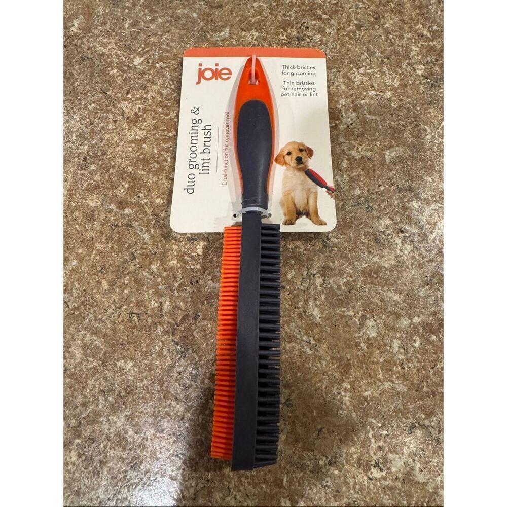 Joie Duo Pet Grooming & Lint Brush Dual Sided Dog Cat Hair Remover NEW